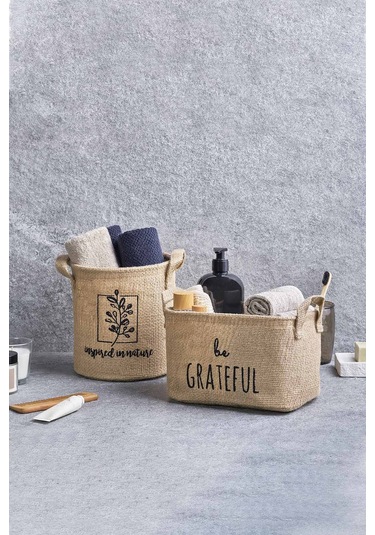 Ocean Home Textile 2' li Jüt Sepet  Set