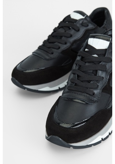 Valmenti Kadın Siyah Hakiki Deri Sneakers & Spor Ayakkabı 996 119-1 Bn Ayk Sk23/24 Siyah