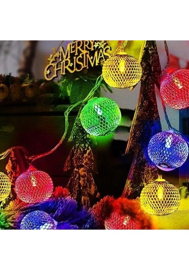 Hobibahçem Parti Ve Özel Gün Dekorasyonu Top Led Kandil Şeklinde Aydınlatma Renkli