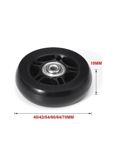 2 Adet Sessiz Tramvay Kutusu Seyahat Kutusu Evrensel Tekerlek Lastik Tekerlek Seyahat Kutusu Rulman Tamir Kiti 60mm 24mm