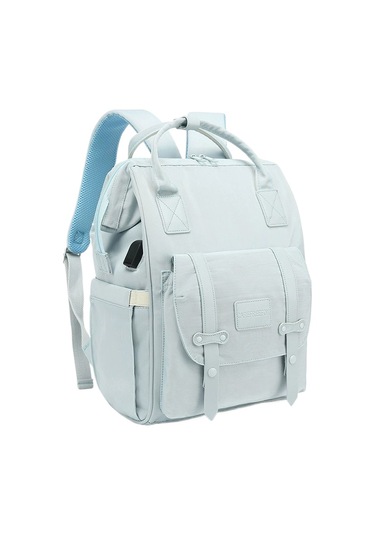 Unicomlife Dimute Shop Çok Fonksiyonlu Usb Anne Ve Bebek Çantı-beyaz Mavi