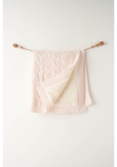 Bebek Triko Battaniye 85x100 Knitted Blanket Ac26340 Pembemelanj