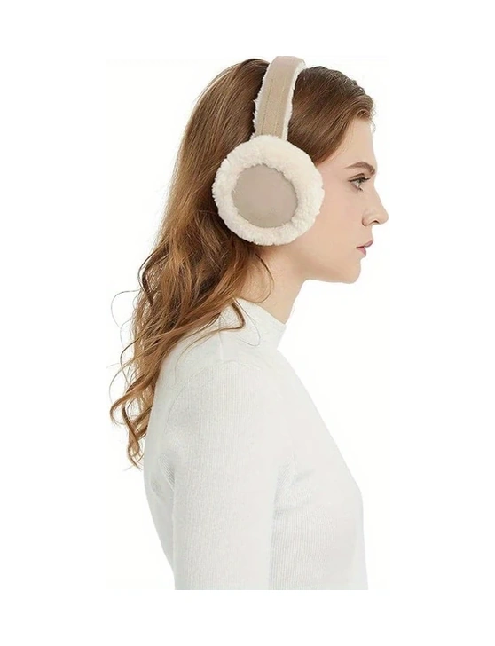 Dashanshop Siyah Sued Klasik Polar Kulaklık Yumuşak Kaymaz Katlanır Kışlık Unisex