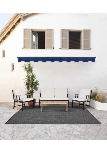 Koza Home Mist Bej Tek Kişilik Bahçe Koltuğu Siyah İskelet 6001 Bej