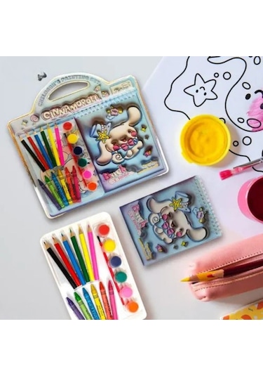 Sanrio Cinnamoroll Mymelody Kuromi Hediyelik Boyama Seti Mavi