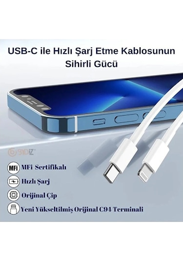 Eıma Emt-0020 Usb-c To Lightning 20w Hızlı Şarj Kablosu 1m Apple Uyumlu iPhone