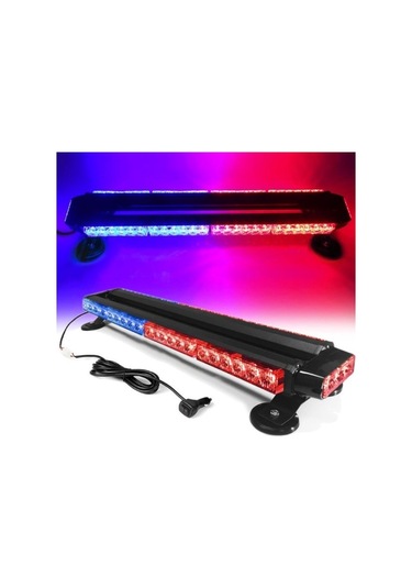 4 Yönlü 30 Ledli Kırmızı Mavi Acil Durum İkaz Lambası 27 Modlu 54