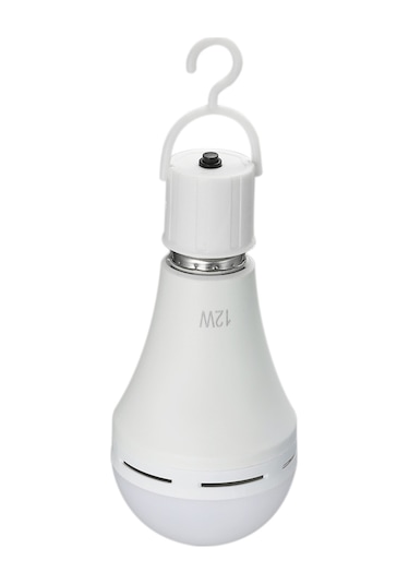 Qingmipy 2'li Set Şarj Edilebilir 12w Acil Durum Led Ampul - Kamp, Bahçe Ve Partiler İçin Taşınabilir Aydınlatma Çok Renkli