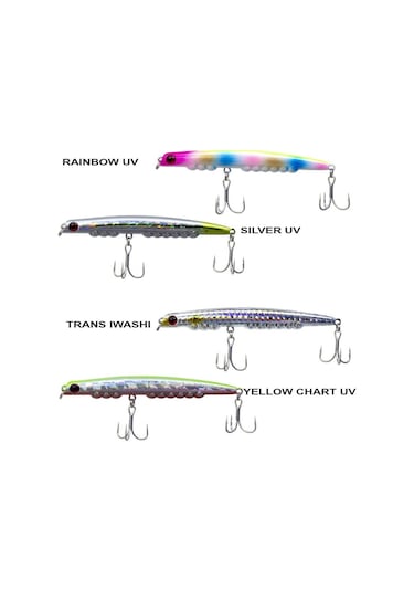 Ryuji Montero 95 S 12.5gr / 9.5cm Maket Yem Blue Chart Uv