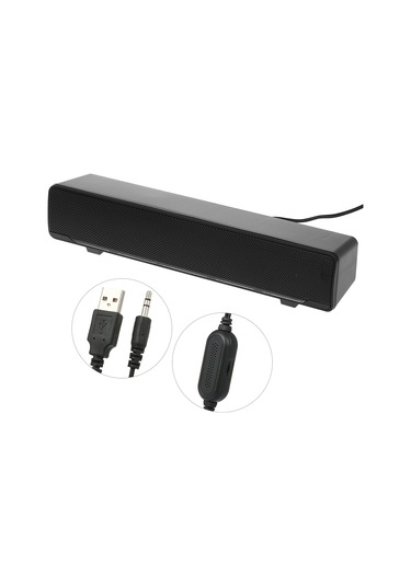 Geeroyoo Usb Güçlü Hoparlör Çubuk - Derin Bas Ve Stereo Ses İçin Pc, Laptop, Telefon Uyumlu