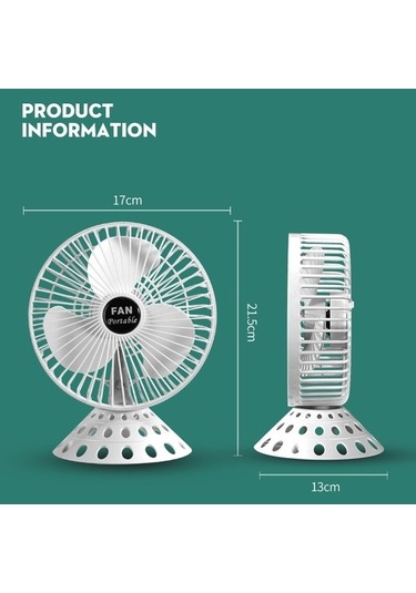 Puluzpuluz Usb Masaüstü Fanı , Renk: 6 Inç Re3lmu Beyaz