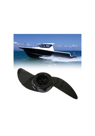 Suofeng 2 Kanatlı Plastik Elektrikli Bot Perdeği - Siyah Spiral Gemi Motoru Aksesuarı 50g