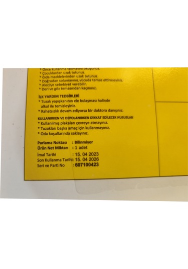 Killzone Sinek Yapışkan Tuzağı 22 x 63 CM 20 Adet