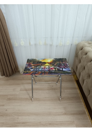 Çanta Zigon Sehpa,4'lü Sehpa, Zigon Sehpa, Camlı Sehpa - Bisiklet
