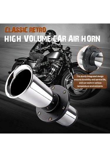 Pazly Wangxi Aazrzrz Vintage Klasik Kısa Boynuzlu 12v Alüminyum Kompresörlü Siyah Trompet, Vintage Tasarım, Guangdong, Çin Üretim