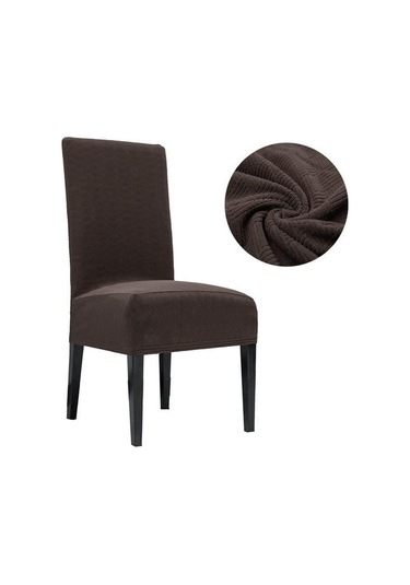 Jms Koyu Kahverengi Yüksek Streç Süper Yumuşak Sandalye Spandex Elastik Sandalye Sandalyesi Kapakları