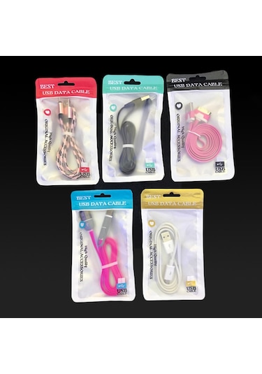 Sones 100 Adet Xc-0014 Usb Veri Kablosu Paketleme Poşetleri İnci Işıklı Fermuarlı Poşet, Boyut: 10,5x15cm Kırmızı