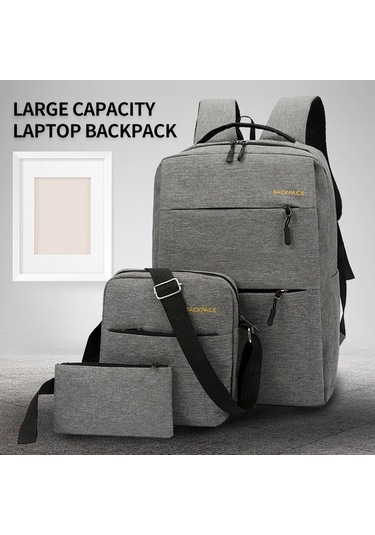 Pazly Büyük Kapasiteli Oxford Kumaş Dizüstü Bilgisayar Sırt Çantası Seti - Siyah/gri/lacivert/şarap Kırmızısı Siyah