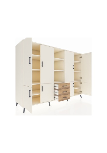 Kronos Dolap 11 Raflı 3 Çekmeceli 8 Kapaklı 220x59x163 Aytaşı-ayt Aytaşı-aytaşı/çam