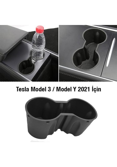 Polham Tesla Model 3 Ve Model Y 2021-2022 İçin Araba Bardak Tutucu, Takılıp Çıkartılabilen Tutucu