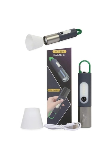 Çok Fonksiyonlu Type-c Girişli Kancalı 750 Lümen Şarjlı 4 Mod Aydınlatma Kamp Lambası Araç Tamirci Çalışma Vb Feneri Gri Çok Fonksiyonlu Type-c Girişli Kancalı 750 Lümen Şarjlı 4 Mod Aydınlatma Kamp Lambası Araç Tamirci Çalışma Vb Feneri Gri