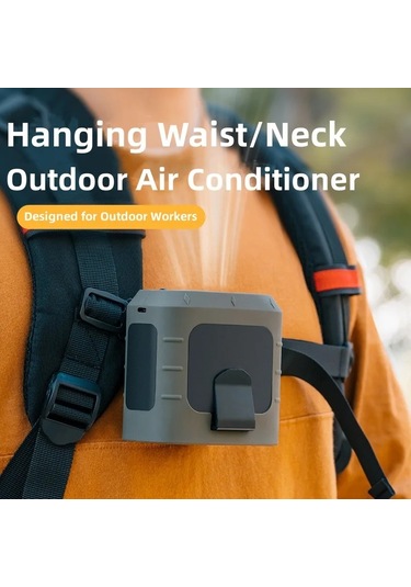 Tcherchi 8000 MAh Şarj Edilebilir Ve Taşınabilir Asma Veya Boyun Fanı Sarı