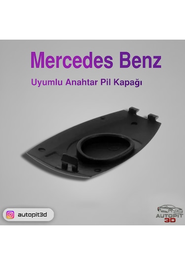 Autopit 3d Mercedes Benz Uyumlu Anahtar Pil Kapağı