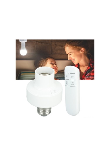 Fosenze E27 Uzak Kumandalı Akıllı Ampul Tabanı - Kablosuz Duvar Geçirici Kontrol - Kolay Kurulum - 220v - Led/incandescent Uyumlu Ampul Ve Pil Dahil Değil