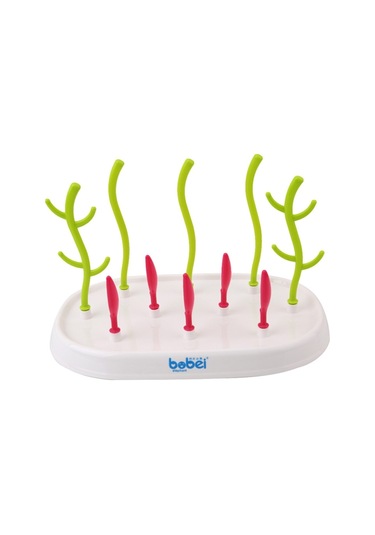 Sones Bobei Fil Taşınabilir Ayrılabilir Ağaç Bebek Şişesi Boşaltma Rafı Temizleme Kurutma Makinesi Bebek Süt Kupası Emzik Tutucu Rastgele Renk Teslimatı