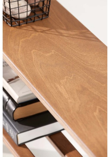 Woodesk Escala, Ahşap, Ayakkabılık Ve Raf Sistemi, Tik Renk Teak