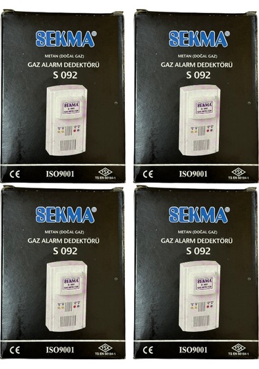 Sekma Doğal Gaz Metan Alarm Dedektörü S-092 4 Adet