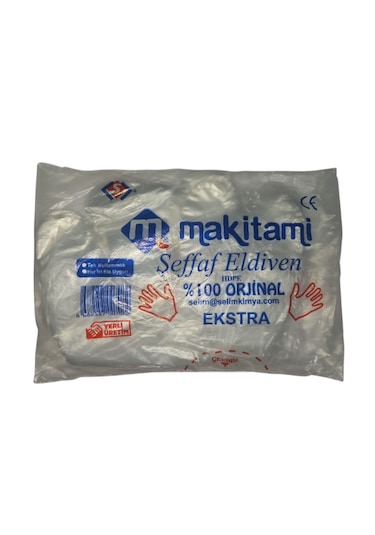 Makitami Şeffaf Poşet Eldiven 100'lü