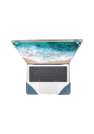 Bouletta Chester Deri 13-14 inç Apple Uyumlu MacBook Kılıfı BRN4EF Mavl