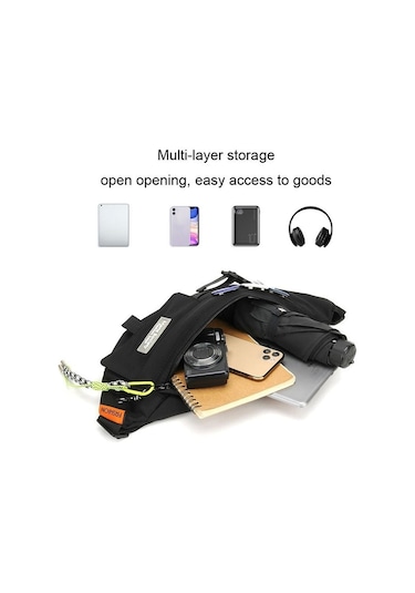 Sones Çok Fonksiyonlu Göğüs Çantası Omuz Çantası, Model: Mavi+rozet Çok Renkli