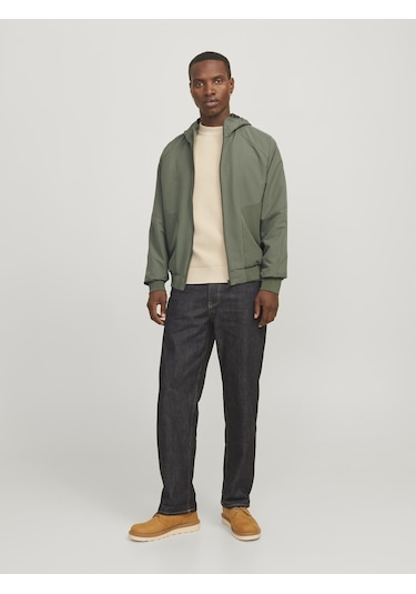 Jack & Jones Erkek Kapüşonlu Bomber Ceket - Perfect - 12270682 Agave Green Yeşil