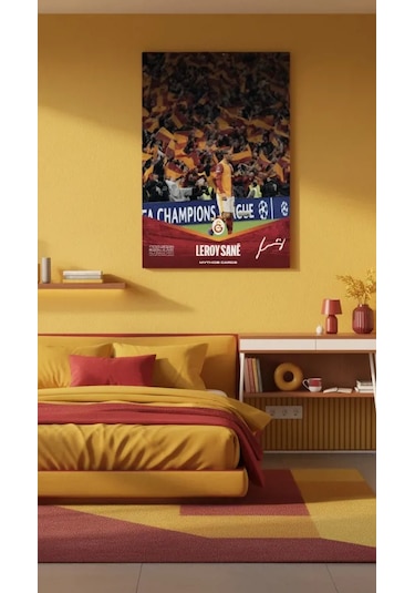 Galatasaray X Juventus - Leroy Sane İmzalı Statik Poster
