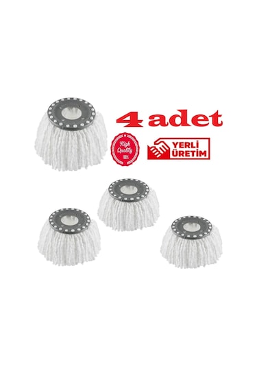 Safir Wermoplast Yedek Mikrofiber Vileda Mop Ucu Başlığı 4 Adet
