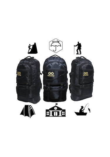 Baggor Siyah 65 L Outdoor Sırt Çantası