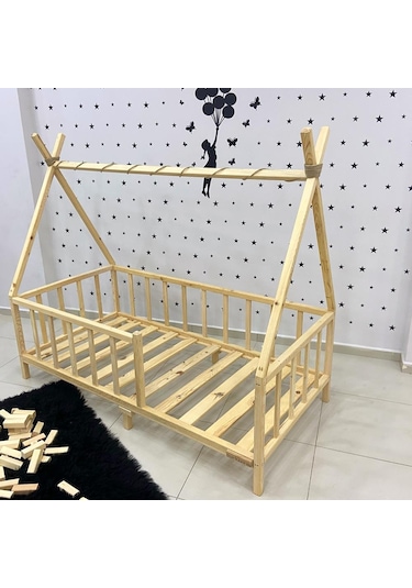 Markaawm Markaawm Montessori Yatak Doğal Çam Ağacı Kızılderili