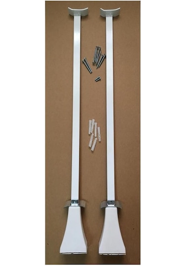 Panel Radyatör Ayağı / Yer Konsolu 90 Cm Yere Sabitleme Beyaz 1 Çift 2 Adet