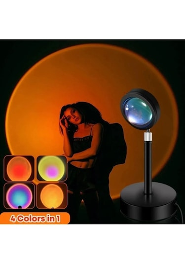 Kumandalı Gün Batımı Projektör Lamba Işık Masa Lamba