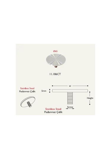 Gürçayhırdavat Masa - Sehpa Ayağı Cam Bağlantı Flanşı