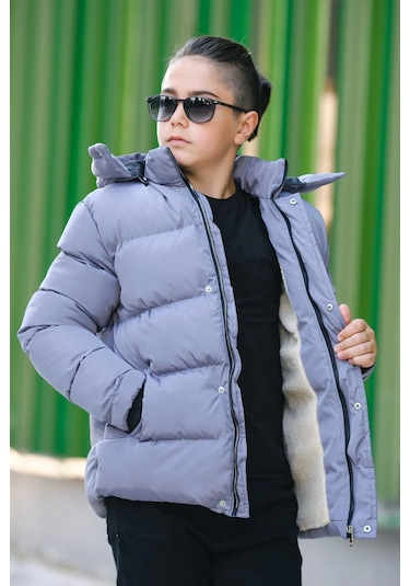 Erkek Çocuk Şişme Mont Km.0041 Gri