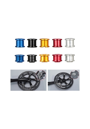 Lixada Set 5 Chainwheel Cıvata 7075 Alüminyum Alaşımlı Crankset Siyah