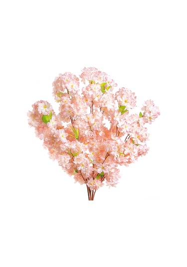 Hangfox 5 Adet Şampanya Rengi 4 Çatal Kullu 140 Gözlü 1.1m Plastik Sakura Dalı - Düğün Ve Ev Dekorasyonu İçin