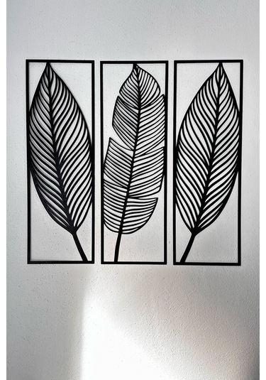 Dekoratif Yaprak Desenli Duvar Tablosu