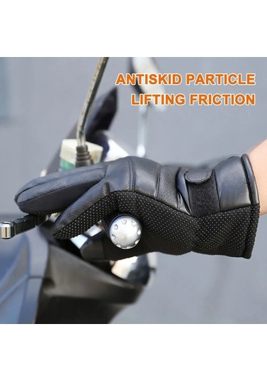 Yuntech01 Usb Isıtmalı Siyah Motosiklet Eldiveni - Su Geçirmez, Dokunmatik Ekran Uyumlu, Sürekli Sıcaklık Isı Kontrolü