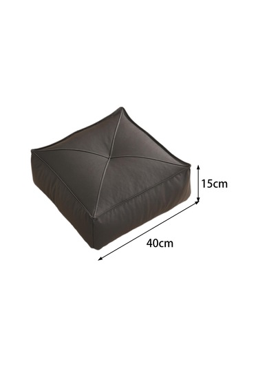 Homyl Yer Minderi Kare Açık Veranda Ofis Koltuğu Oturma Siyah Siyah