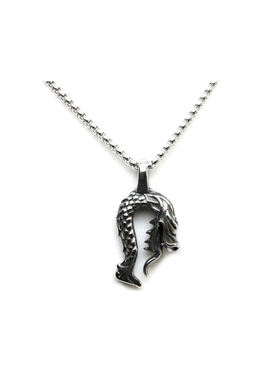 İskoç Ejderha Çelik Kolye Gümüş