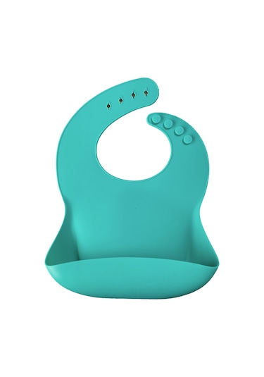 Oioi Silikon Basic Mama Önlüğü Aqua Green Su Yeşili